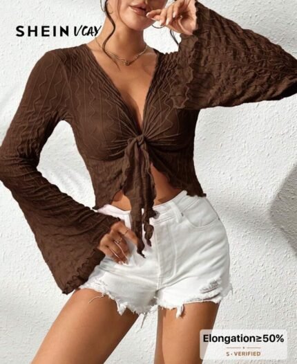 Brown Modern Cardigan